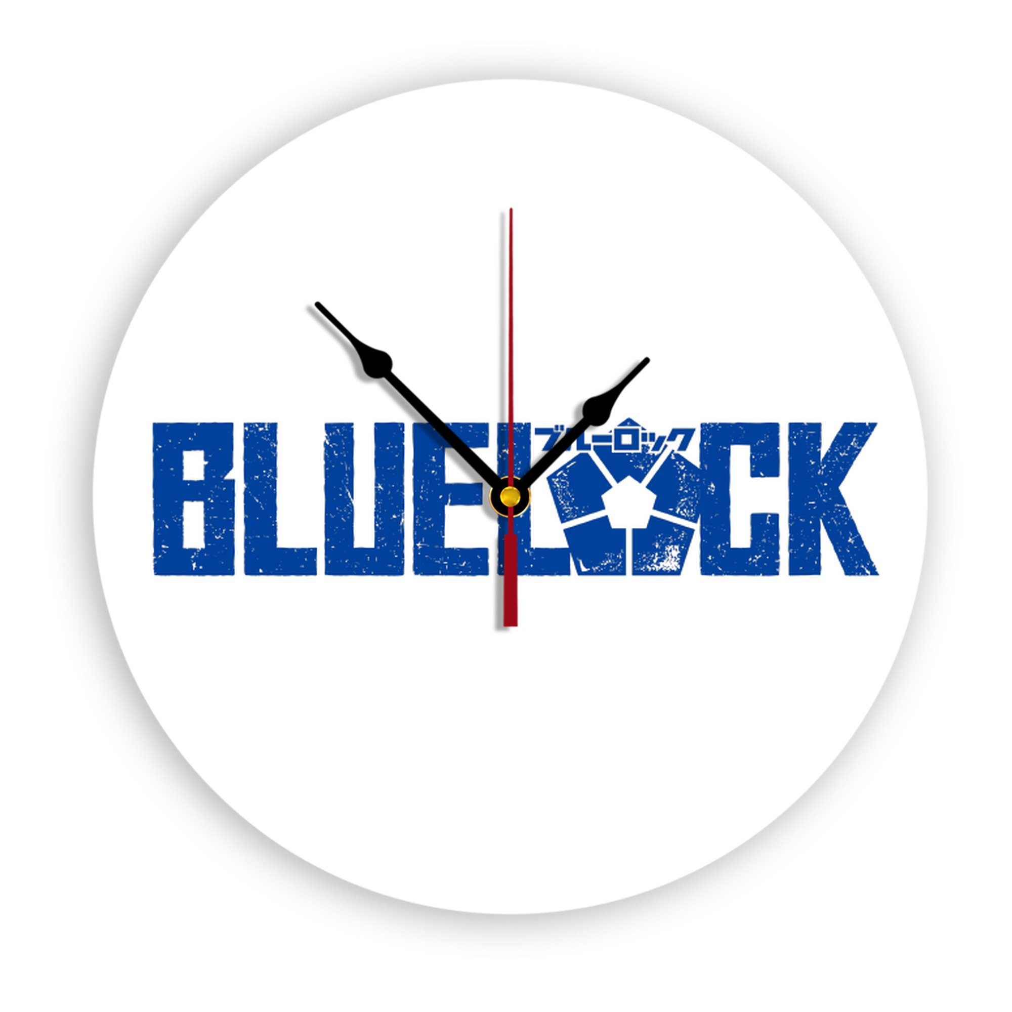 BLUE LOCK logo - 円形掛け時計 —フレームレスの静音設計、寝室・オフィス・リビングルームに最適